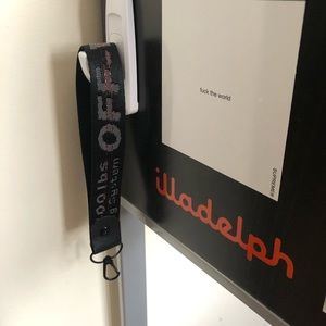 Off white keychain industrial black